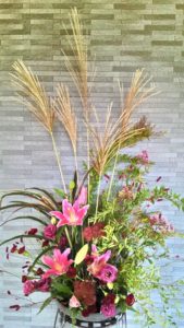 秋色フラワーアレンジ