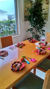 出張クリスマスリース教室