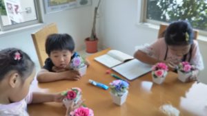 出張フラワーアレンジメント教室