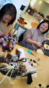 出張クリスマスリース教室