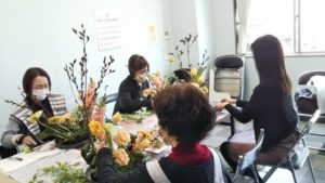 イベント出張フラワーアレンジメント教室
