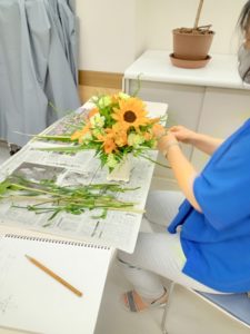 出張フラワーアレンジメント教室