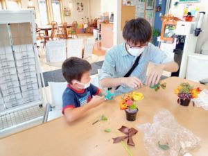 出張フラワーアレンジメント教室