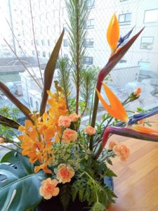 出張お正月フラワーアレンジメント教室