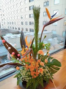 出張お正月フラワーアレンジメント教室