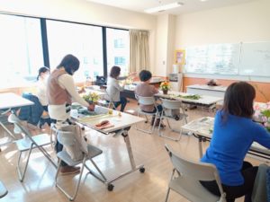 イベント出張フラワーアレンジメント教室