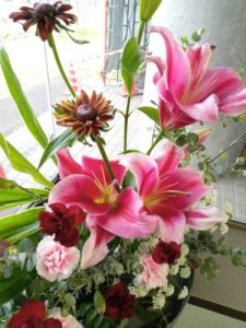 出張フラワーアレンジメント教室