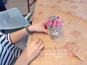 イベント出張フラワーアレンジメント教室