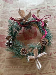 出張クリスマスリース教室