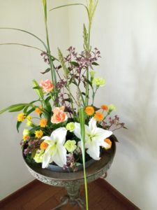 秋色フラワーアレンジメント