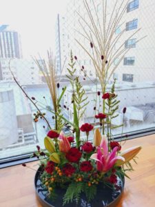 出張フラワーアレンジメント教室