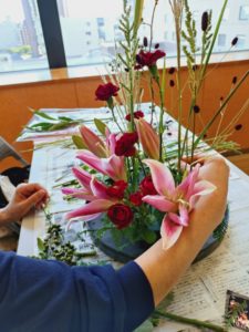 出張フラワーアレンジメント教室