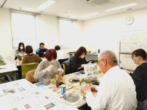 イベント出張多肉植物寄せ植え教室