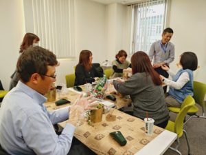 イベント出張多肉植物寄せ植え教室