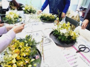 出張フラワーアレンジメント教室