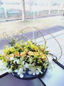 出張フラワーアレンジメント教室
